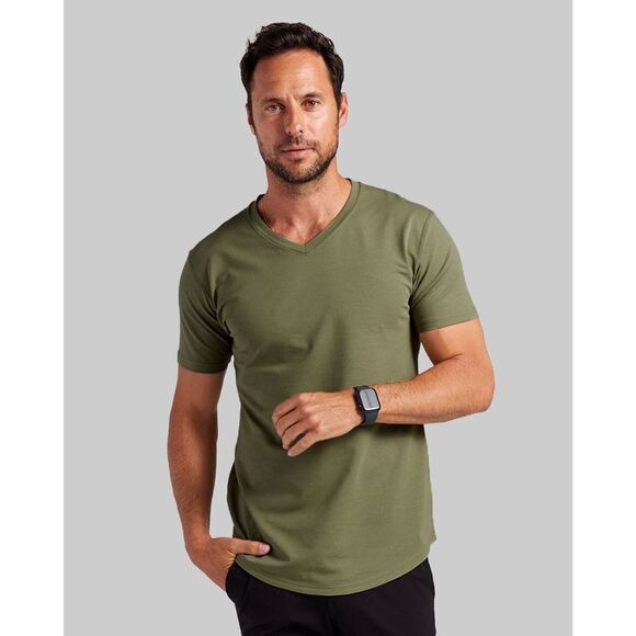 ✨Bylt Signature Drop-Cut V-Neck Green Sz Large Tee✨ - Picture 1 of 8